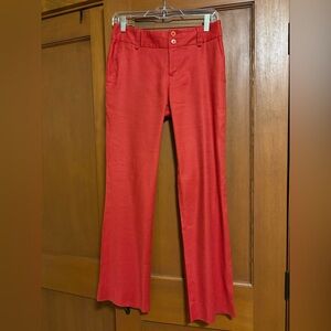 Anthropologie eleveness red linen pants sz 0